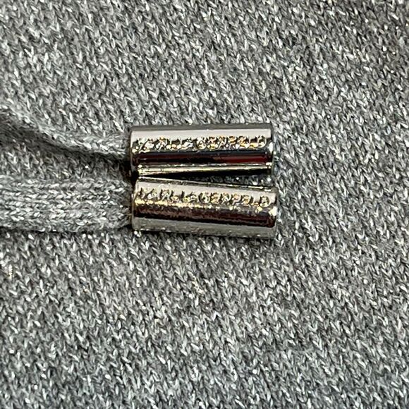 Karl Lagerfeld metallic silver cowl neck sweater size S - Picture 9 of 16